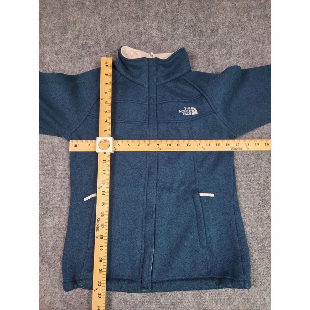 The North Face Full Zip Fleece Jacket Womens XS Blue Crescent Sunset A7M8 - Picture 2 of 12